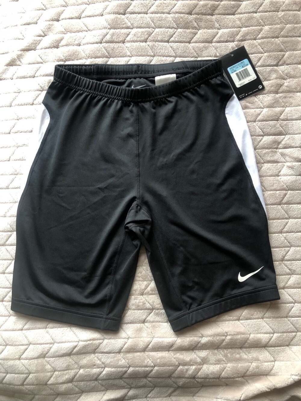Nike Fundy Tight Bike Shorts Black White Size Medium
